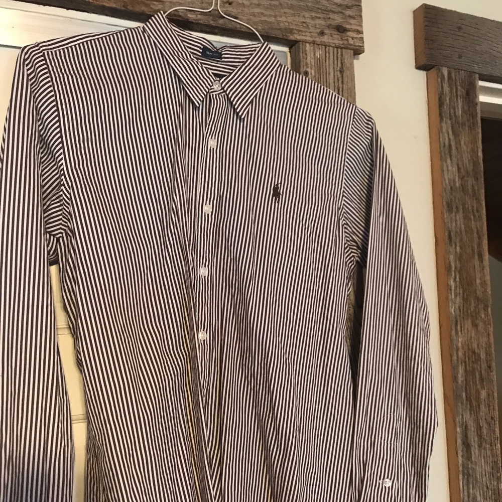 Ralph Lauren Sport Long Sleeve Brown/White